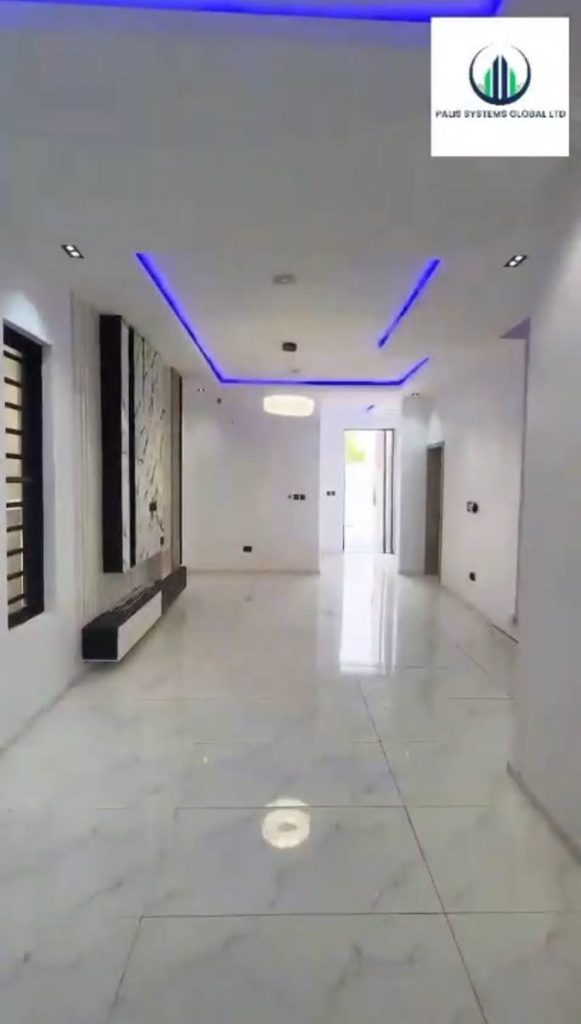 Legacy Court 2, Chevron Lekki — interior hallway with marble flooring