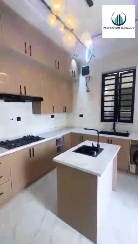 Legacy Court 2, Chevron Lekki — fitted kitchen with island